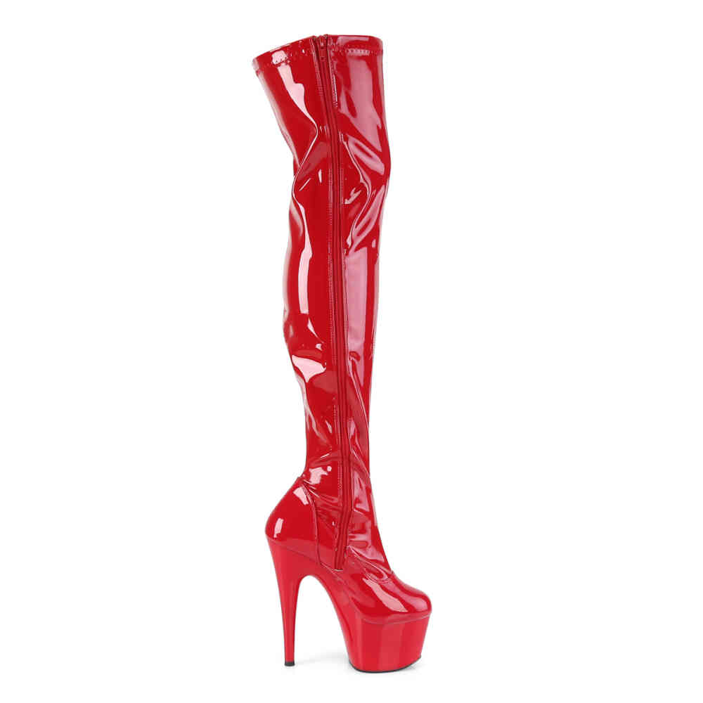 Pleaser Pleaser Overknee Boots ADORE3000 Red | Attitude Pleaser Pleaser Overknee Boots ADORE3000 Red | Attitude Europe